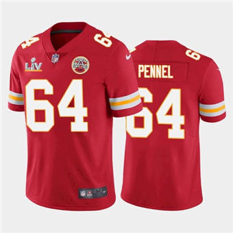 Super Bowl LV 2021 Men Kansas City Chiefs 64 Mike Pennel Red  Limited Jersey